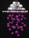 TS60032ROSE    GLITTER BALL DANGLE DECORATION SIZE: DIA. 33CM X H. 37CM (ROSE) 